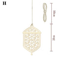 Pendant Decoration Wood Ornaments Wooden Hanging Decor Moon Stars Lantern