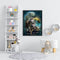 Frameless Oil Paint By Numbers Wolf DIY Canvas Picture Craft Kit for Home Newly