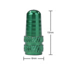 Aluminum Alloy Bike Tire Gas Nozzle Valve Cap Cycling Dust Cover (Green)