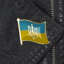 Creative Ukrainian National Flag Brooch Patriotic Badge for Backpack Hat Bag