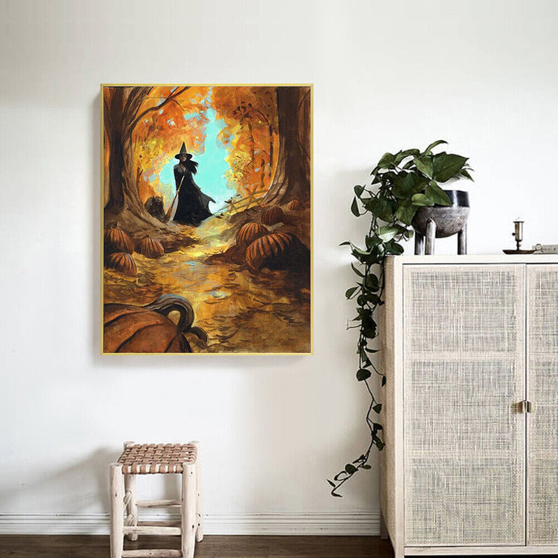 Forest Witch Oil Paint by Numbers Hand Painted Frameless Picture Home Ornamen
