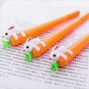 Student Writing Creative Stationery Gel Pens Carrot Rabbit Cartoon Sign Pen