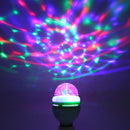 E27 RGB LED Bulb 3W Rotating Crystal Small Magic Ball Stage Party DJ Disco Light