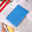 PU Crocodile Golf Leather Scorebook Wallet Score Card Pocketbook (Blue) Newly