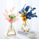 Triangle Rectangle Pentagram Heart Iron Art Hydroponic Vase Glass Test Tube