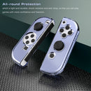 Crystal Clear Anti-Scratch Case for NS OLED Transparent Flip Skin (Blue) Newly