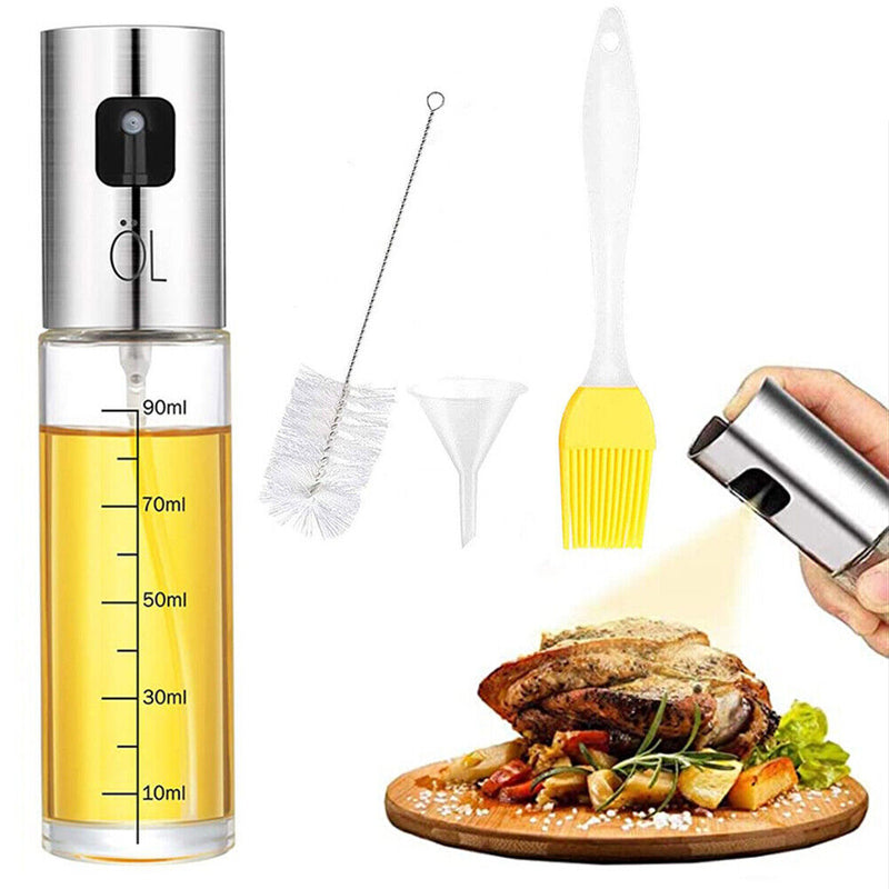 100ml Oil Spray Bottle Vinegar Mist Sprayer Oiler Pot Set BBQ Barbecue Can Tools