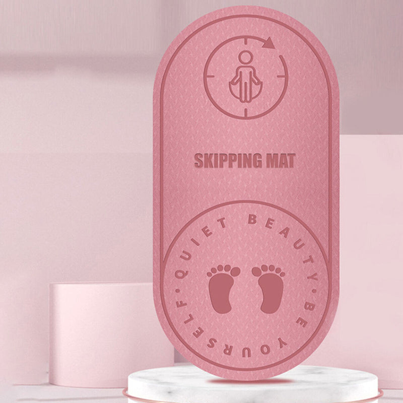 Jump Rope Mat Knees Protection Exercise Pad Mute (Pink 126x59x8cm) Newly