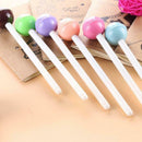 Cute Novelty Candy Color Lollipops Gel Black Ink Pen Office Supplies School U2O7