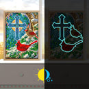 5D DIY Cross Luminous Diamond Painting Full Round Drill Mosaic Picture Wall A