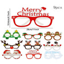 Year Navidad Christmas Glasses Paper Glasses Frame Xmas Tree Elk Santa Claus