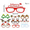 Year Navidad Christmas Glasses Paper Glasses Frame Xmas Tree Elk Santa Claus