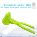 Snowball Maker Tool Snowman Shape DIY Snow Ball Tongs with Handle (Green) Newly
