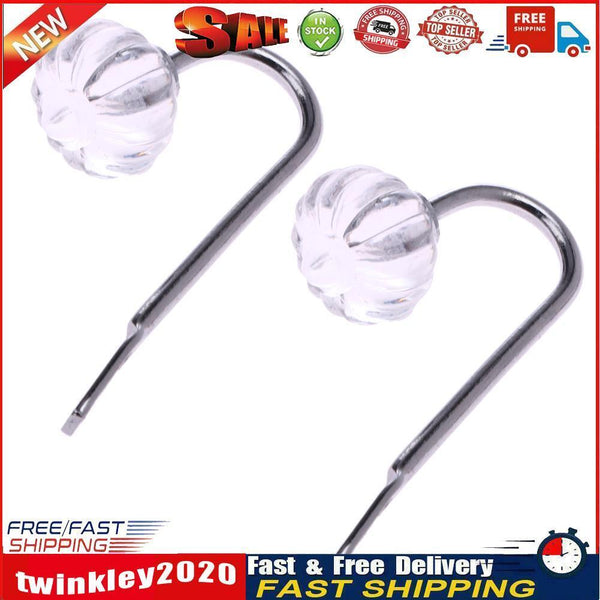 2pcs Curtain Hanger Hook Wall Buckle Handle for Closet Drawer (Silvery) Newly