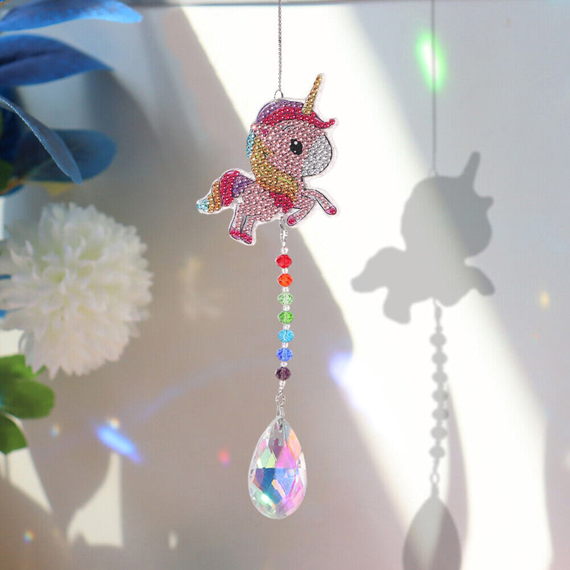 5D Diamond Painting Hanging Wind Chime Home Bedroom Party Rainbow Art Decoration