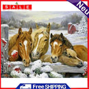 5D Rhinestone Pictures DIY Fence Horse Full Round Drill Art Diamond Painting Kit