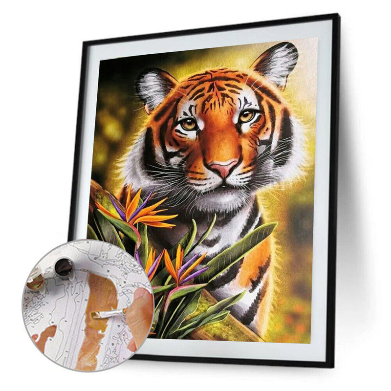 #A Beast Oil Paint By Numbers Kit DIY Canvas Wall Art Picture Craft Home Decorat