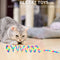 #A Cat Toys Plush Spring Rainbow Wand Retractable Funny Pet Interactive Teaser