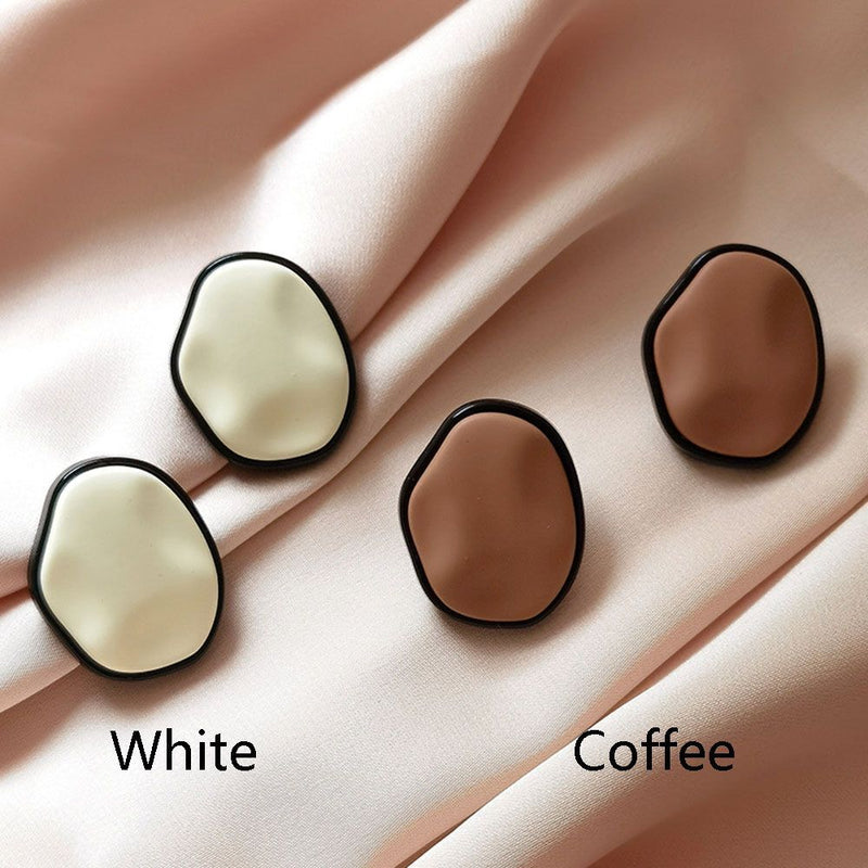 Women Round Women Gift Enamel Earring Geometric Stud Earrings Earrings Jewelry