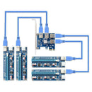 PCIe 1 to 4 PCI 16X Slots Riser Card PCI-E 1X to External PCI-E Adapter DIY D9C7