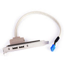 9Pin Motherboard Female Header to Dual USB 2.0 Adapter Cable for Desktop PC