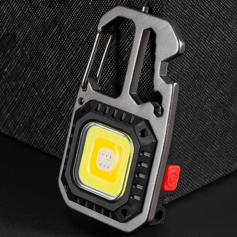 Mini LED Flashlight Keychain Can Opener Outdoor Camping Lights (Upgrade)