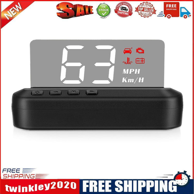 C100 OBD Car HUD OBD2 II Head Up Display Overspeed Warning Alarm System