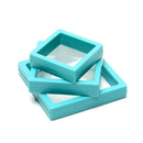 10pcs Transparent Floating Display Stand Necklace Bracelet Jewelry Square Hol