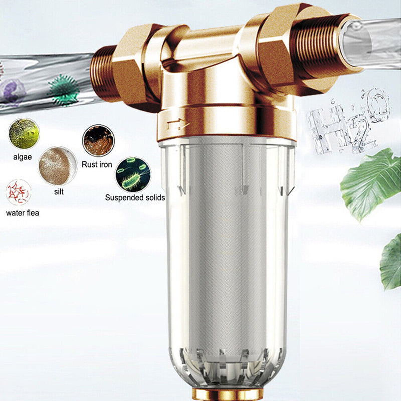 Copper Faucets Front Purifier Household Tap Water Heater Pre-Filter (25mm) Newly