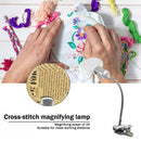 Magnifying Glass Desk Lamp with Clamp for Diamond Painting Cross Stitches
