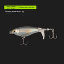6cm 6g Topwater Triple Hooks Lures Artificial Fishing Bait (Black White) Newly