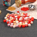 100pcs Retro Octagon Fire Painting Pill Sealing Wax Granules Stamping Envelope