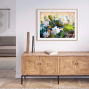 Full Round Diamond Painting Elegant White Lotus Rhinestone Mosaic Home Wall Art