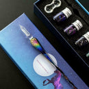 Glass Fountain Pen Water Crystal Fountain Pen Boxed Stationery Set Ink Pen G9J5