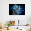 11CT Full Cross Stitch Blue-eye Cat DIY Printed Wall Art Crafts Home Decorations