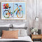 2 Panels Bike Oil Paint By Numbers Kits Canvas Drawing DIY Coloring Picture Art