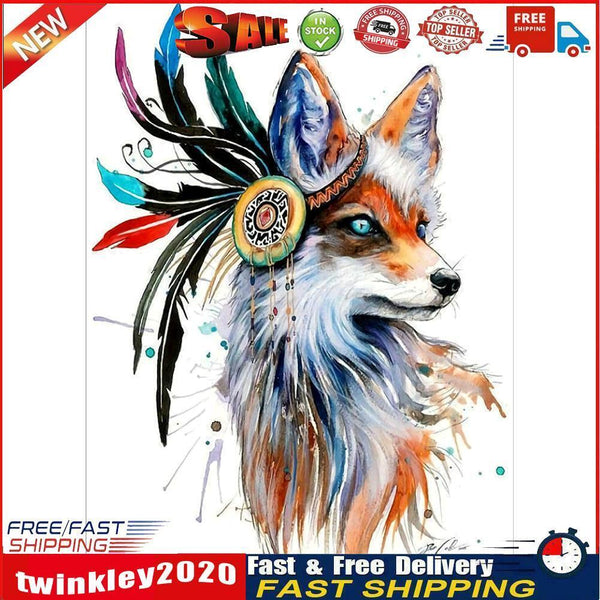 Wolf 5D DIY Part Drill Special Shaped Diamond Painting Color Cross Stitch Newly