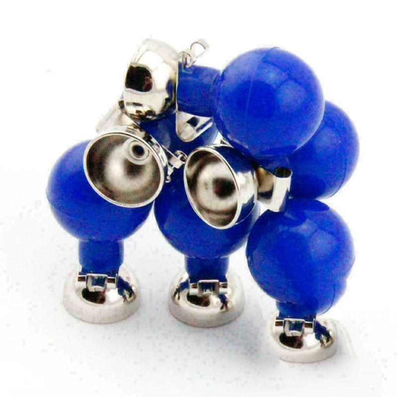 6pcs Nickel-Plated Chest Suction Cup Bulb ECG/EKG Ball U G9D7 C7N5 P6V0