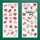 Love Lipstick Gift Wall Stickers PVC Glass Window Door Valentine Day Wallpaper