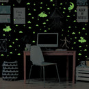 3pcs/set Waterproof Room Decals Luminous Removable Star Animal Wall Art Stickers