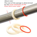 RISK 2pcs Mountain Bike Front Fork Oil Sponge Dust Oil Absorb Sealed Foam Rin