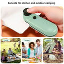 Bag Sealer - 3 in 1 Heat Vacuum Bag Resealer Machine and Cutter (Green)