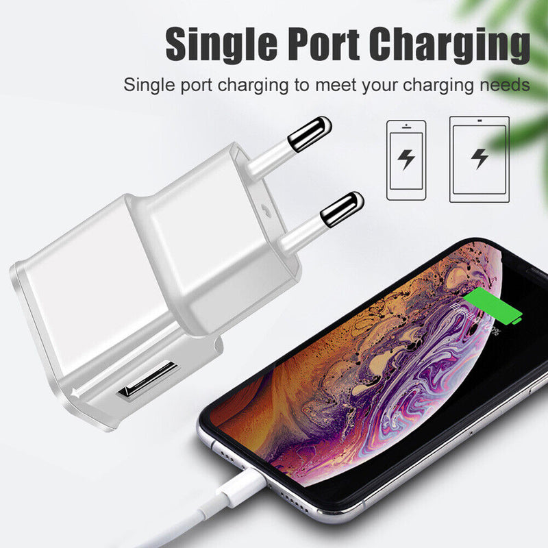 USB Chargers 1A 2A Wall Fast Charging Mobile Phone EU Plug Chargers Adapters