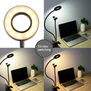 Photo Studio Selfie LED Ring Lamp w/ Phone Holder Bracket for Live Makeup Lig