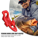 Fishing Hook Keeper Fishing Rod Lure Bait Safety Holder Plastic Hanger(Red)