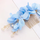 Crystal Romantic Bridal Clips Red Flower Hair Pin  Hair Combs Bridesmaid Tiara