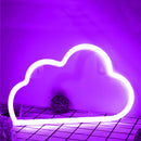 Cartoon Cloud Neon Light USB Battery Operated Art Hanging Lamp (Purple) Newly