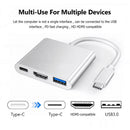 3 in 1 Converter Hub Type-C to HDMI-compatible USB 3.0 USB-C Adapter Dock