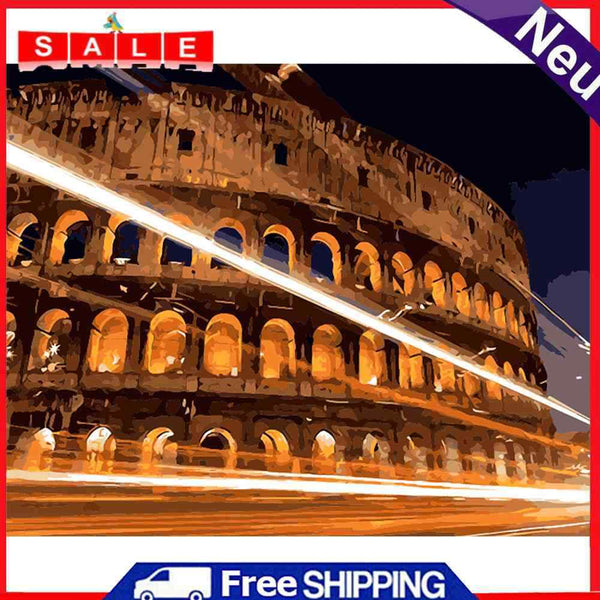 DIY Fortress Digital Painting By Numbers Canvas Kit Modern Wall Art Room Decor