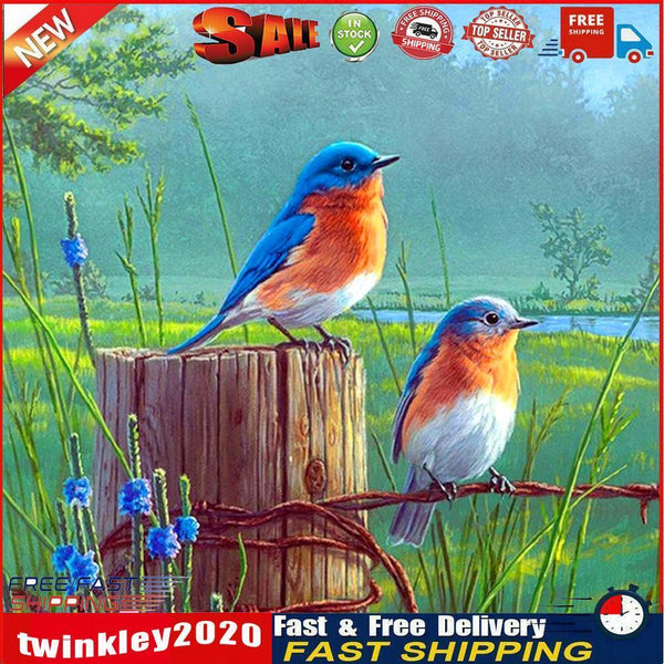 5D DIY Full Drill Diamond Painting Standing Birds Cross Stitch Embroidery Newly